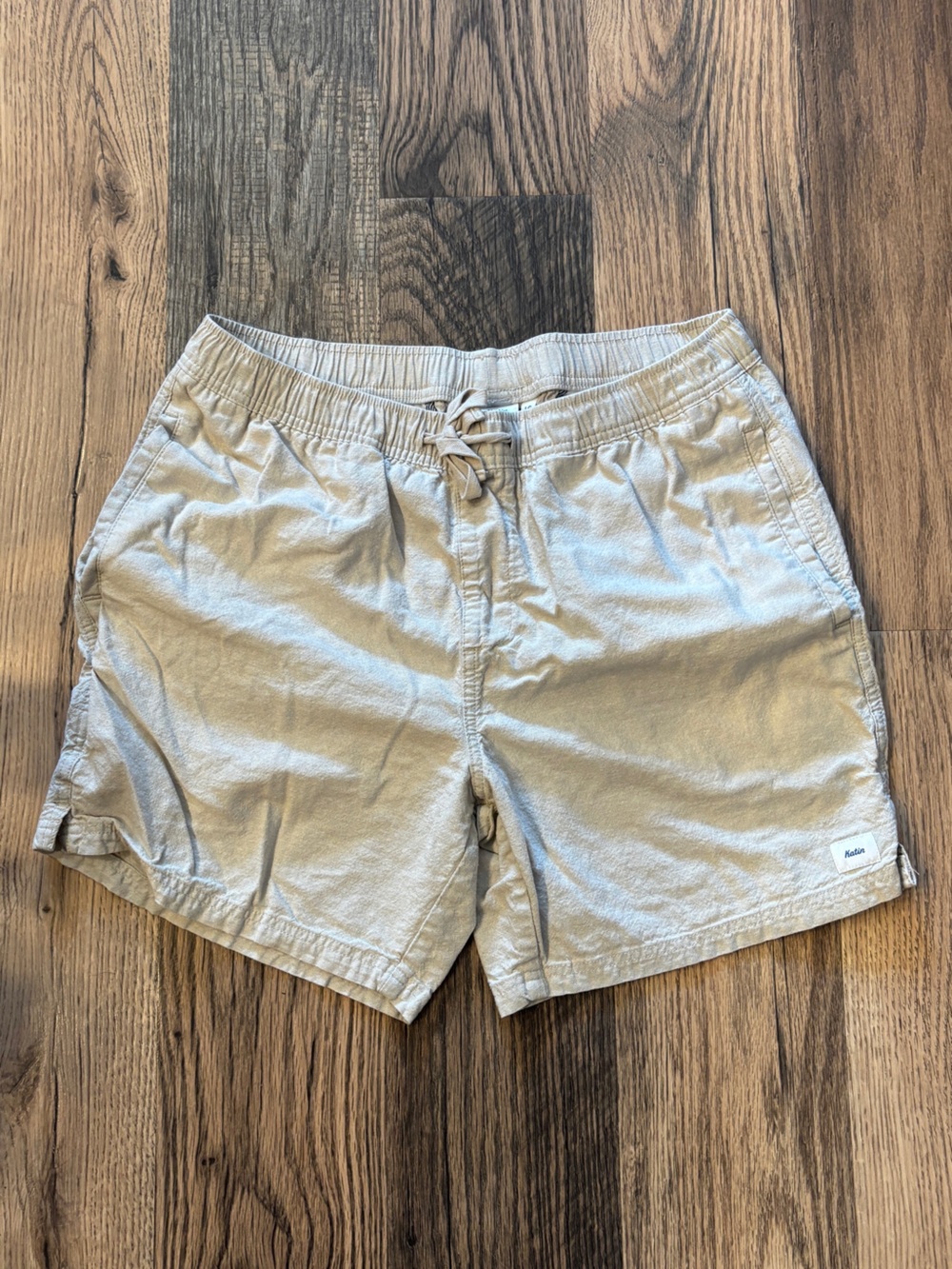 Katin Men's Tan Flat-Front Shorts